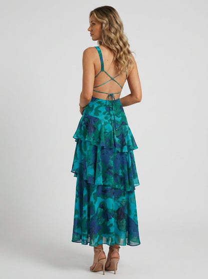 Elisa Ruffle Maxi Dress