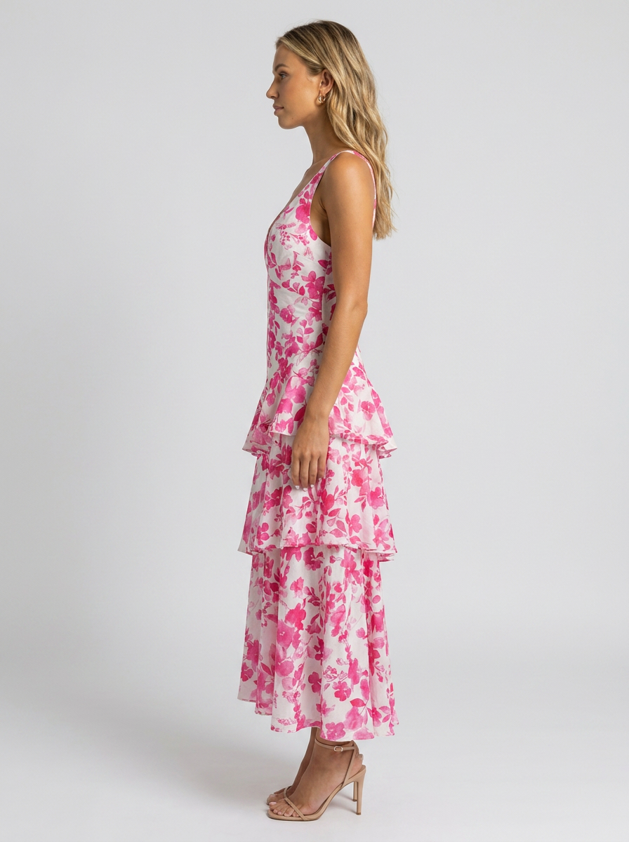 Elisa Ruffle Maxi Dress