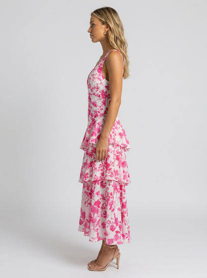 Elisa Ruffle Maxi Dress