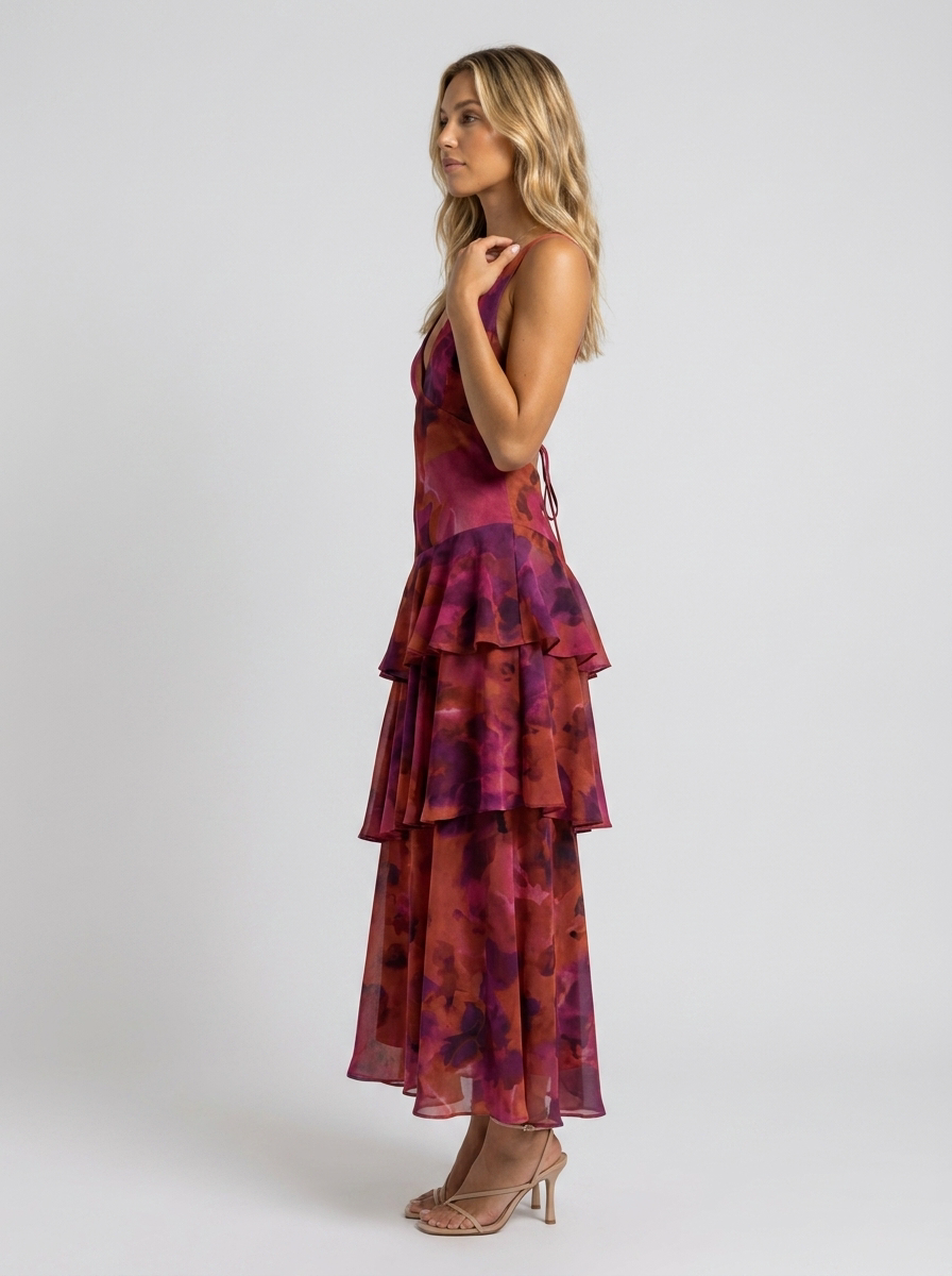 Elisa Ruffle Maxi Dress