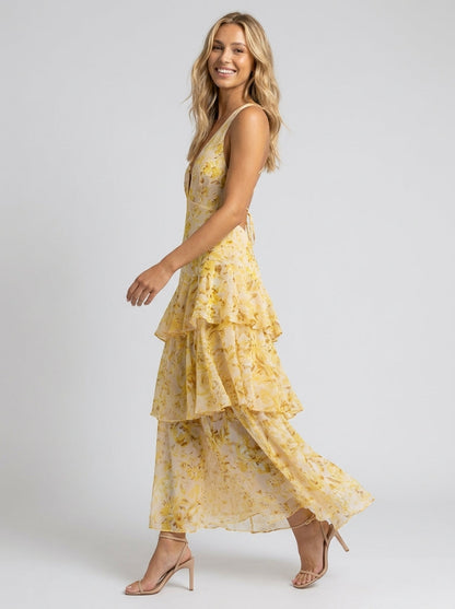 Elisa Ruffle Maxi Dress