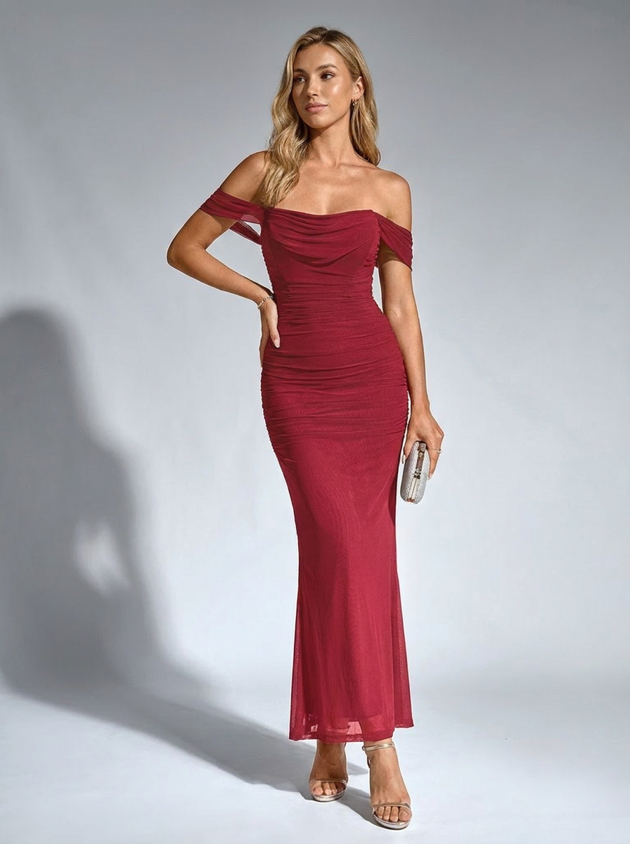 Sophia Off-Shoulder Maxi Dress