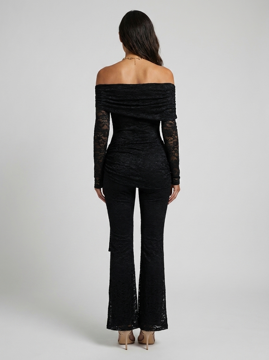 Katy Lace Off-Shoulder Jumpsuit