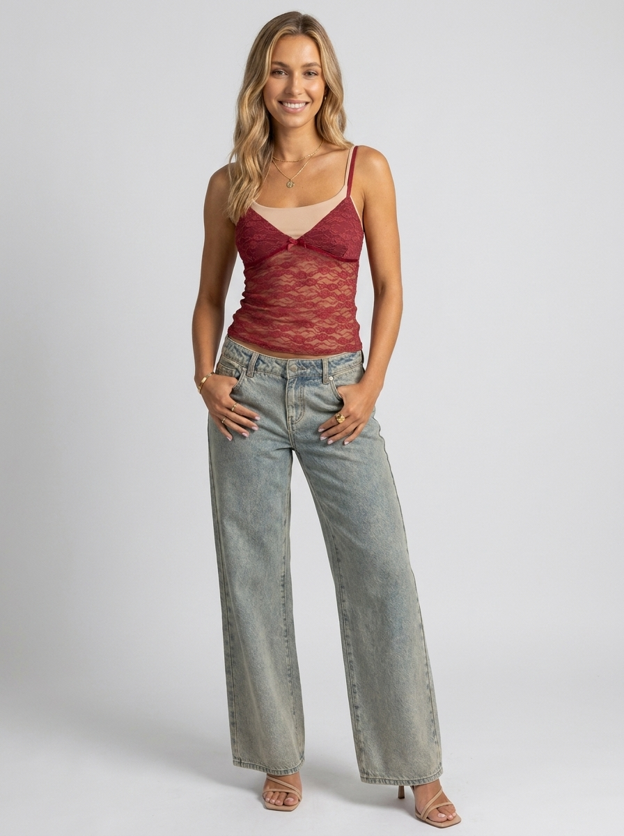 Azalea Sheer Lace Top