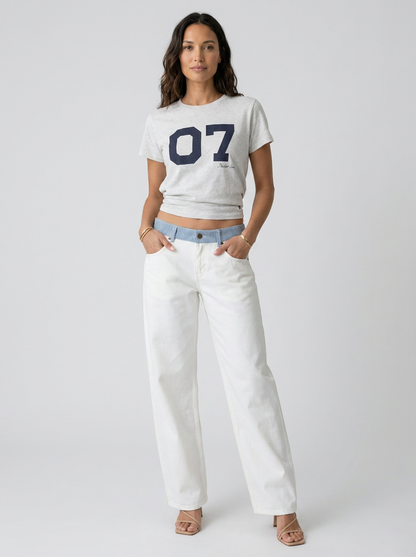 Milly Striped Relaxed Jeans