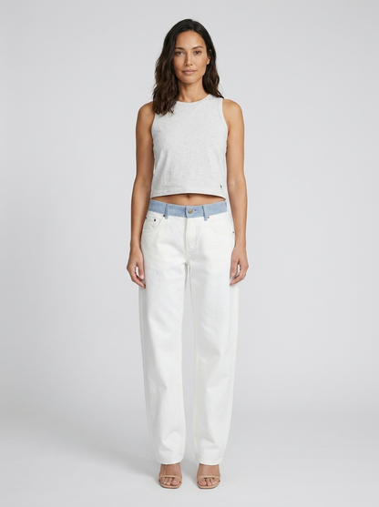 Milly Striped Relaxed Jeans