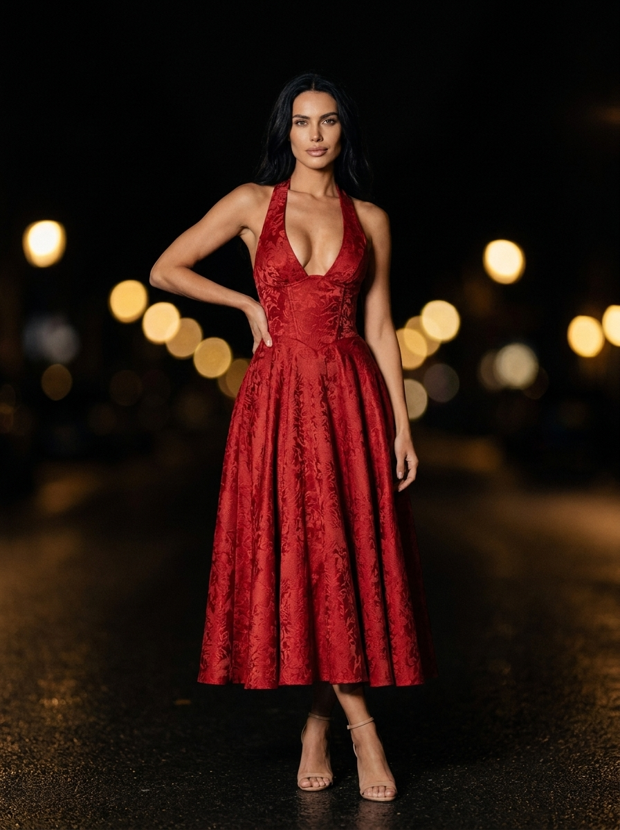 Danica Velvet Midi Dress