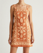 Liz Structured Mini Dress in Rust Earth