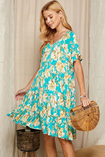 Uma Tiered Floral Dress