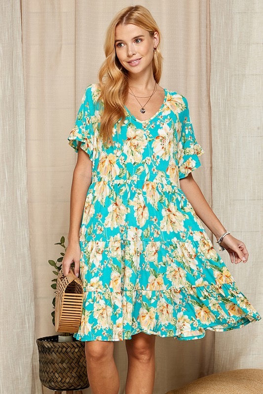 Uma Tiered Floral Dress