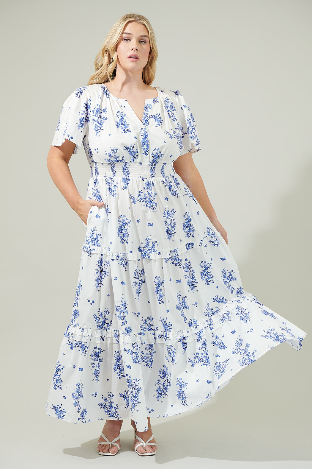 Bestia Floral Poplin Maxi Dress