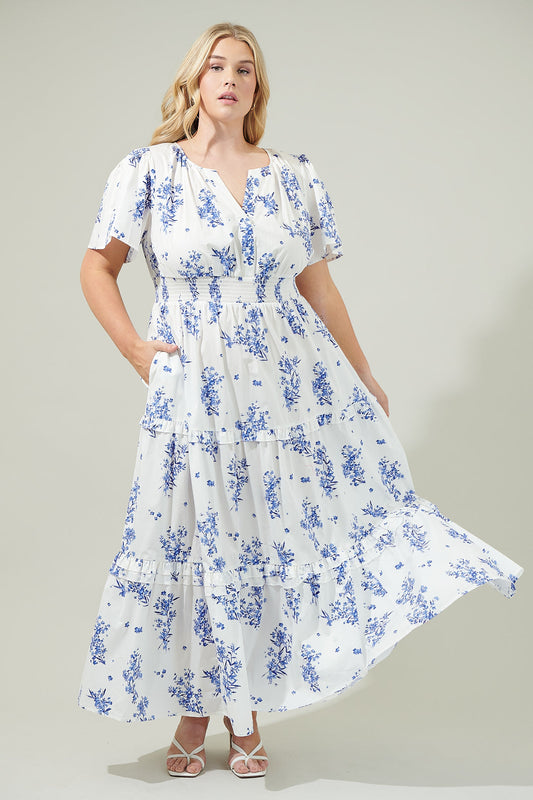 Bestia Floral Poplin Maxi Dress