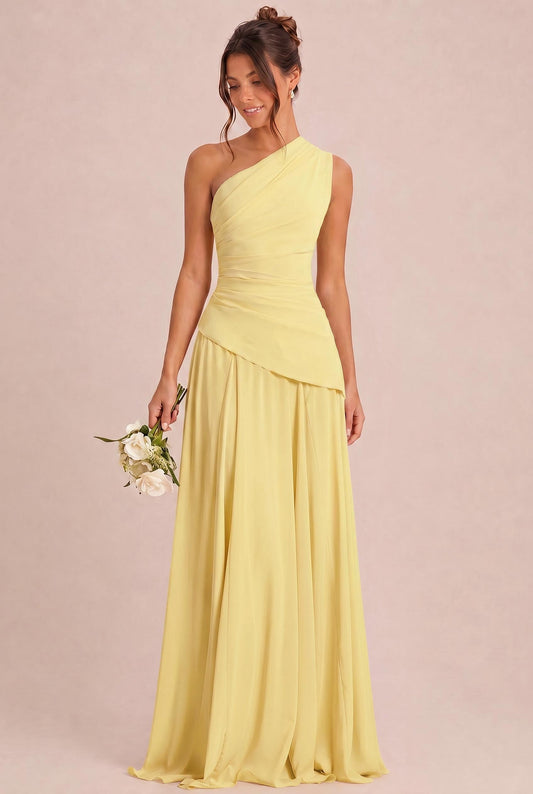 Celestina One-Shoulder A-Line Dress