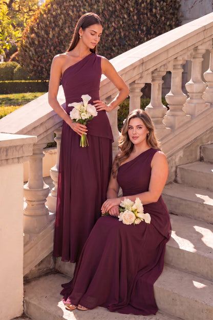 Celestina One-Shoulder A-Line Dress
