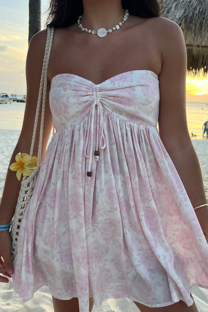 Beth Floral Babydoll Mini Dress