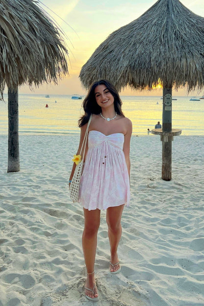Beth Floral Babydoll Mini Dress
