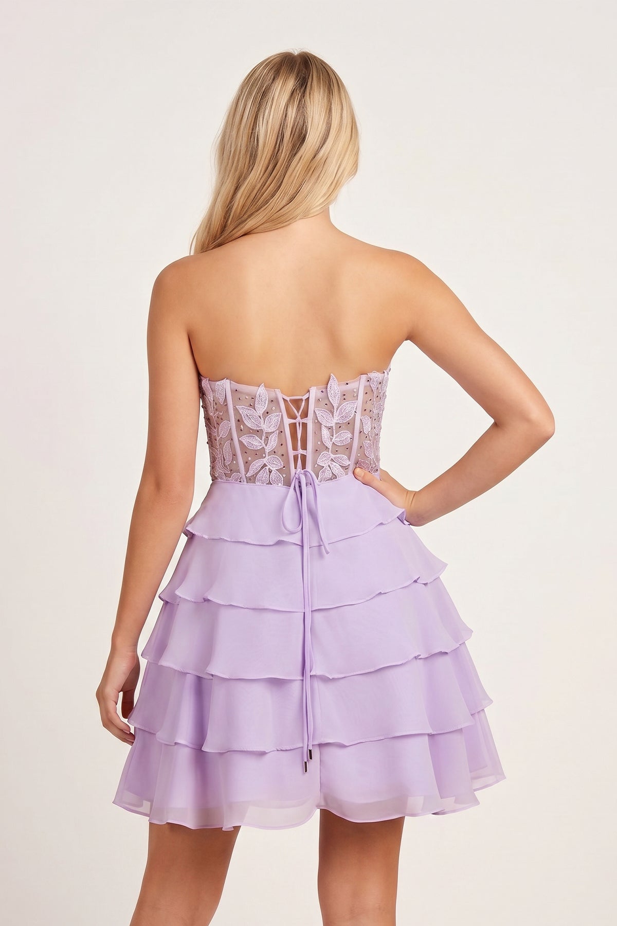 Leslie Tiered Corset Cocktail Dress