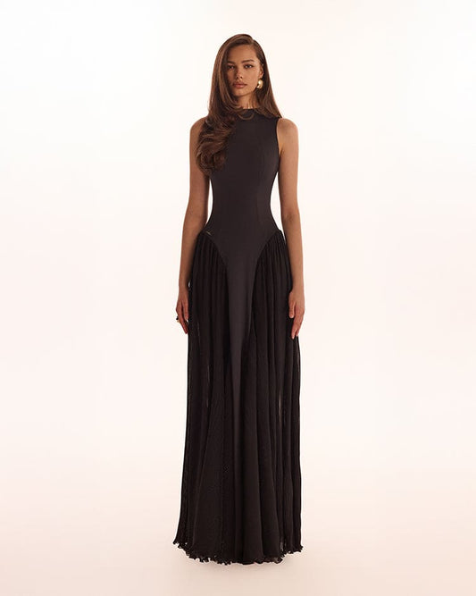 Dakota Mock Neck Maxi Dress