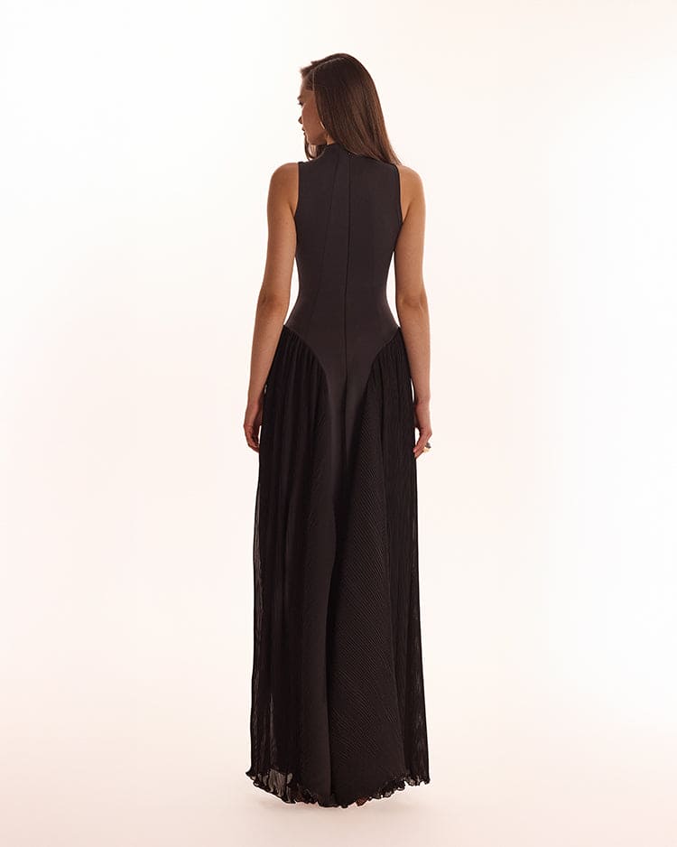 Dakota Mock Neck Maxi Dress