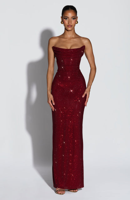 Bellina Satin Evening Dress