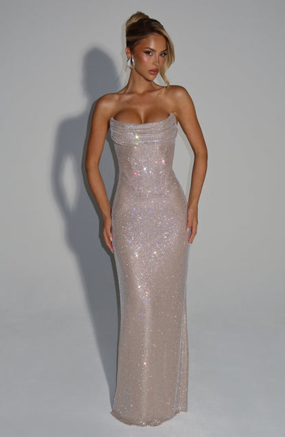 Bellina Satin Evening Dress