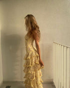 Isabelle Chiffon Strapless Maxi Dress