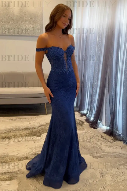 Esmee Off-Shoulder Velvet Mermaid Dress