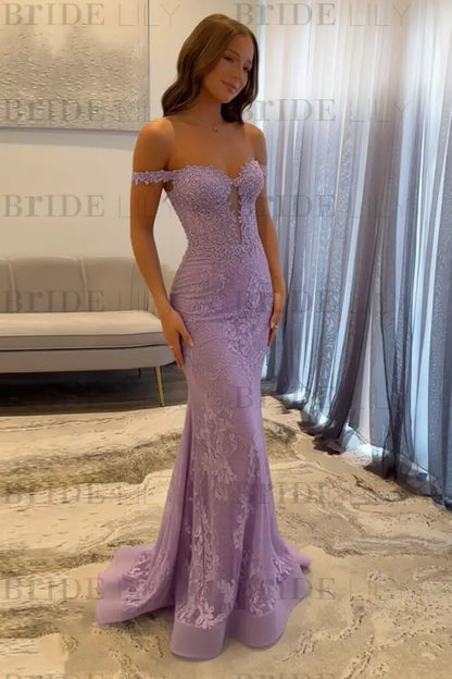 Esmee Off-Shoulder Velvet Mermaid Dress