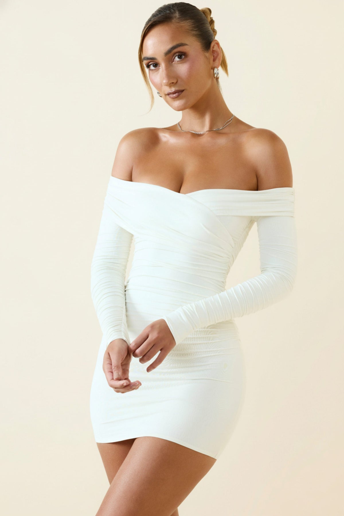 Kendall Off-Shoulder Ruffled Mini Dress