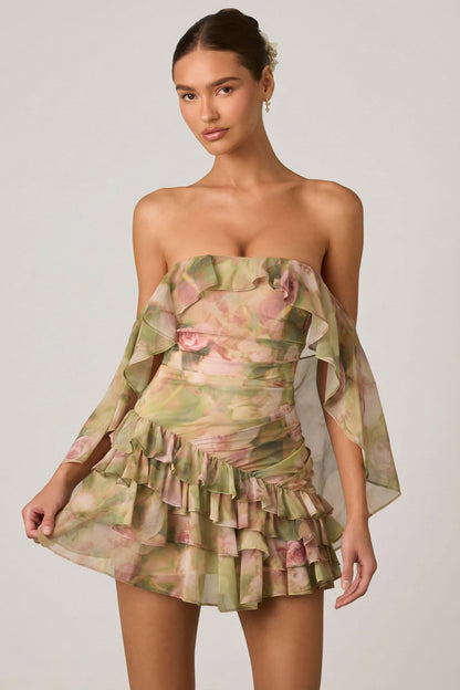 Kendall Off-Shoulder Ruffled Mini Dress