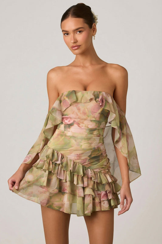 Kendall Off-Shoulder Ruffled Mini Dress