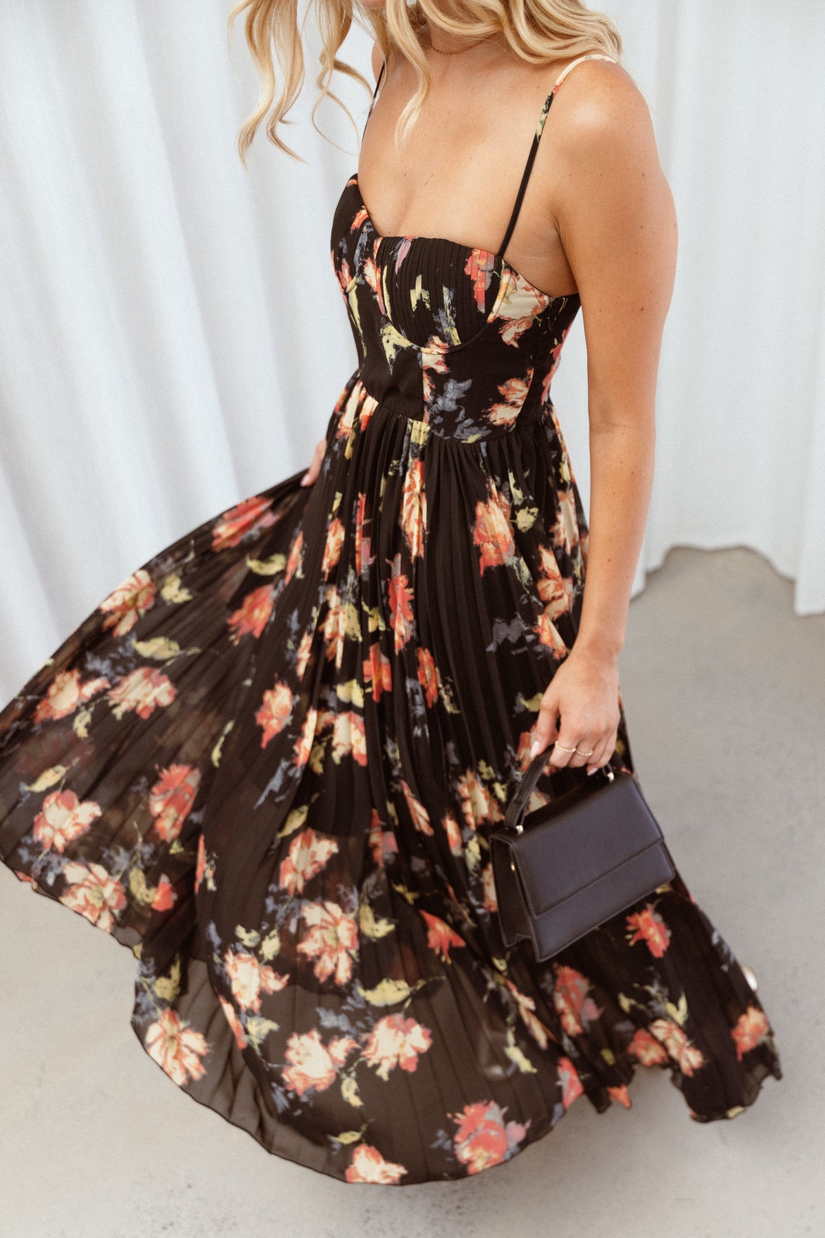 Achanti Pleated Maxi Dress
