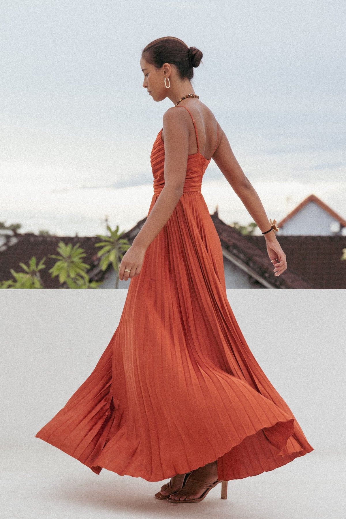 Naira Pleated Maxi Dress