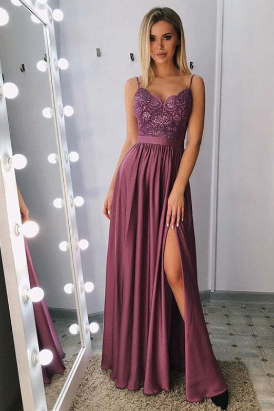 Riva Beaded A-Line Evening Gown