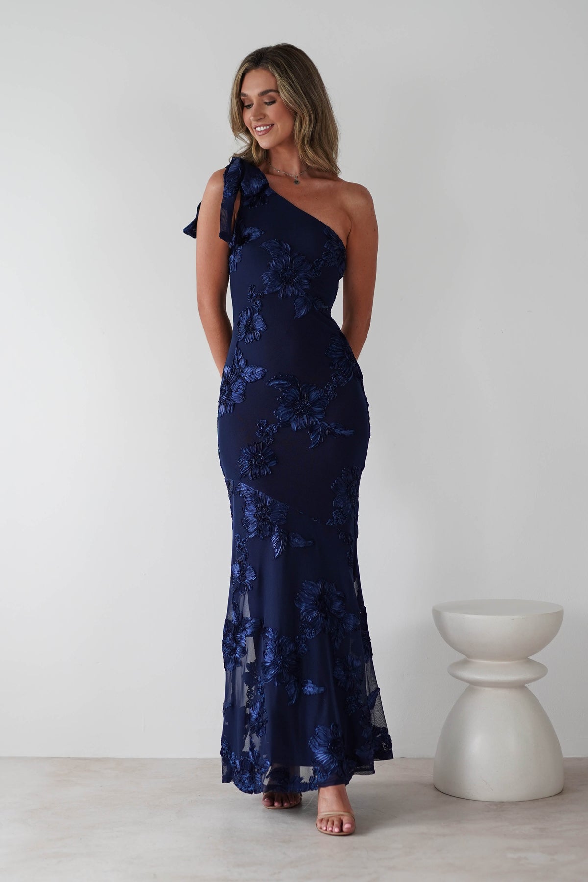 Annie Floral Textured Slip Maxi Dress