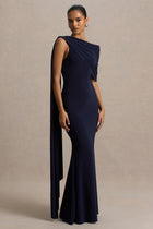 Ondina Navy Evening Maxi Dress