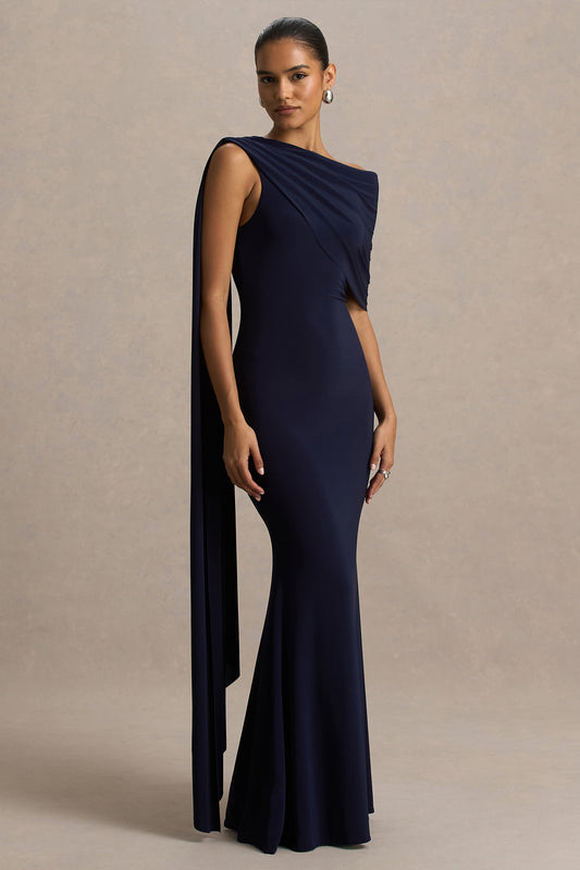 Ondina Navy Evening Maxi Dress